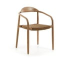 Drvena stolica sa bež sjedištem Kave Home Glynis