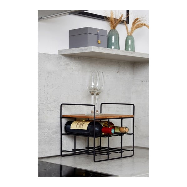 Stalak za 6 boca vina s policom od bambusa Wenko Loft-image-3