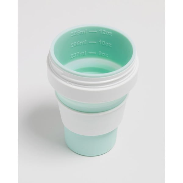 Bijelo-zelena putna šalica Stojo Pocket Cup Mint, 355 ml-image-3