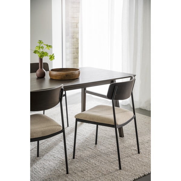 Krem/tamno smeđe blagovaonske stolice u setu 2 kom Maymont – Rowico-image-1