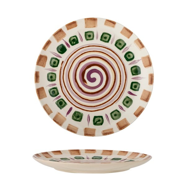 Zeleni/smeđi desertni tanjur od kamenine ø 20,5 cm Shama – Bloomingville-image-2