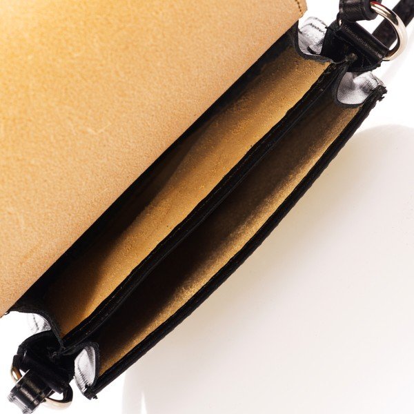 Crna torbica od prave kože Federico Bassi Bubo-image-3