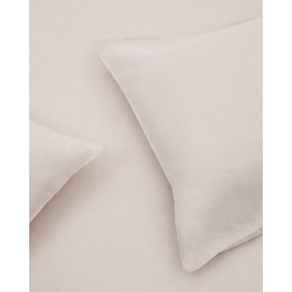 Pamučna plahta smeđe-siva s gumom 180x200 cm Simmel – Kave Home-image-2