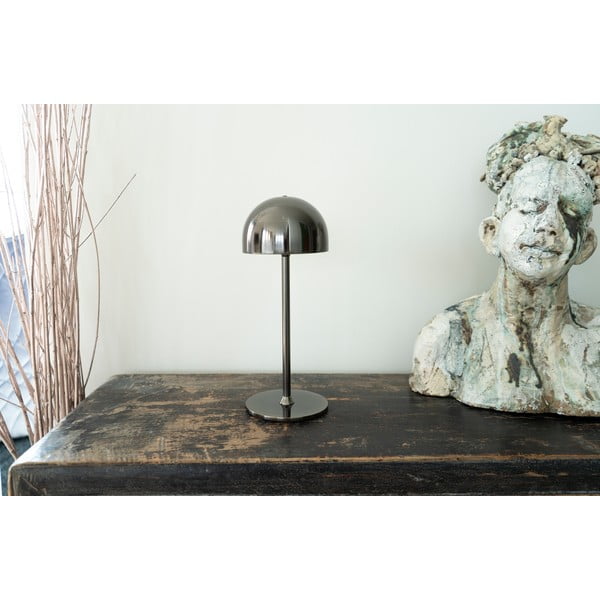 Tamno siva LED stolna lampa s daljinskim upravljačem s metalnim sjenilom (visina 30 cm) Tim – Sirius-image-2