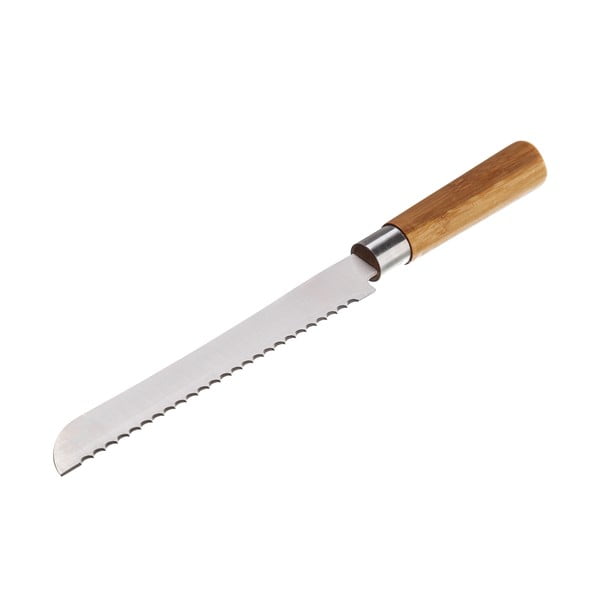 Nož za pecivo od nehrđajućeg čelika i bambusa Unisama, duljina 32,5 cm