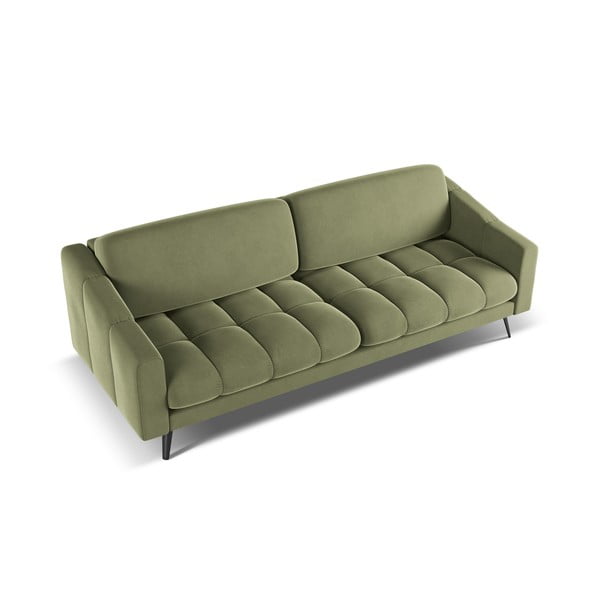 Zelena baršunasti sofa 238 cm Nalu – Makamii-image-3