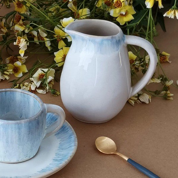 Bijeli vrč za mlijeko od kamenine 200 ml Brisa – Costa Nova-image-2