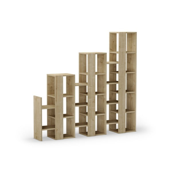 Regal u dekoru hrasta u prirodnoj boji 158x151 cm Anissa – Marckeric-image-2