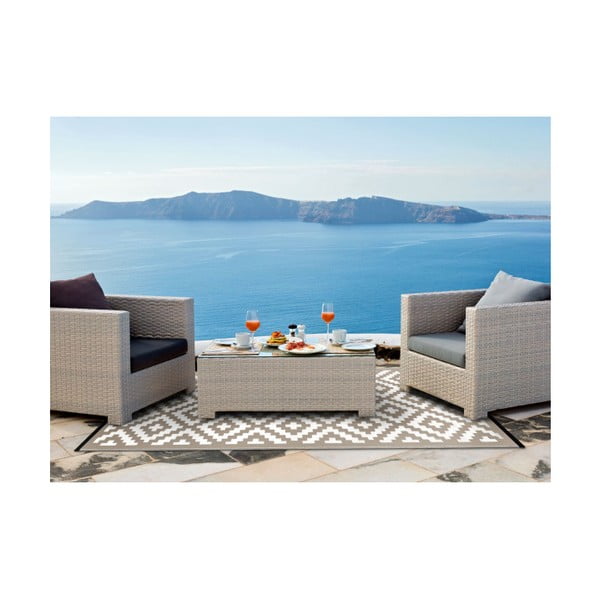 Bež-bijeli obostrani tepih pogodan za vanjski Green Decore Nirvana, 120 x 180 cm-image-3