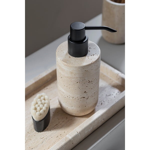 Bež kameni dozator sapuna 250 ml Travertine – Mette Ditmer Denmark-image-1