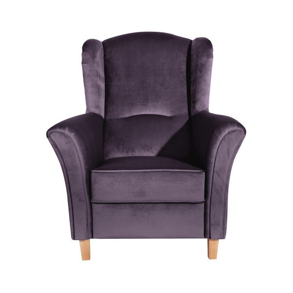Ljubičasta fotelja Agnetha Suede Max Winzer-image-1