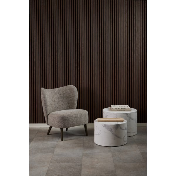 Bež fotelja od bouclé tkanine Elmont – Actona-image-3