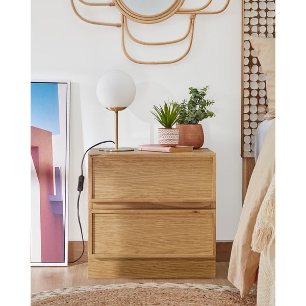 Stolna lampa zlatne boje s metalnim sjenilom (visina 28 cm) Mahala - Kave Home-image-3