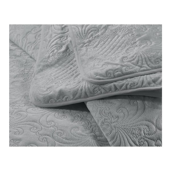 Svijetlosivi pokrivač iz mikropercila s jastučnicom Dreamhouse Velvet Clara, 180 x 250 cm-image-3