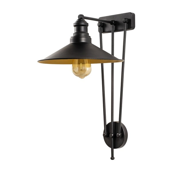 Crna metalna zidna svjetiljka Opviq lights Roso