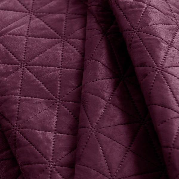 Tamno ružičasti prošiven prekrivač od samta 170x210 cm Laila – AmeliaHome-image-3