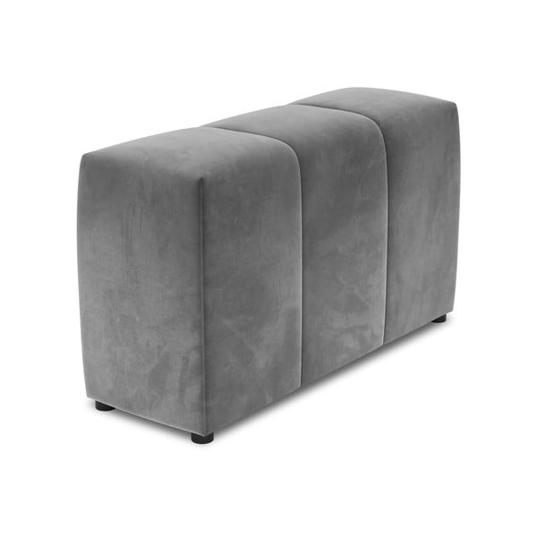 Sivi baršunasti naslon za modularnu sofu Rome Velvet - Cosmopolitan Design