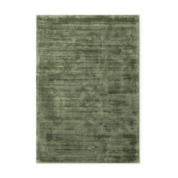 Zeleni ručno rađen tepih viskozan 80x150 cm Noemi – Vikosa
