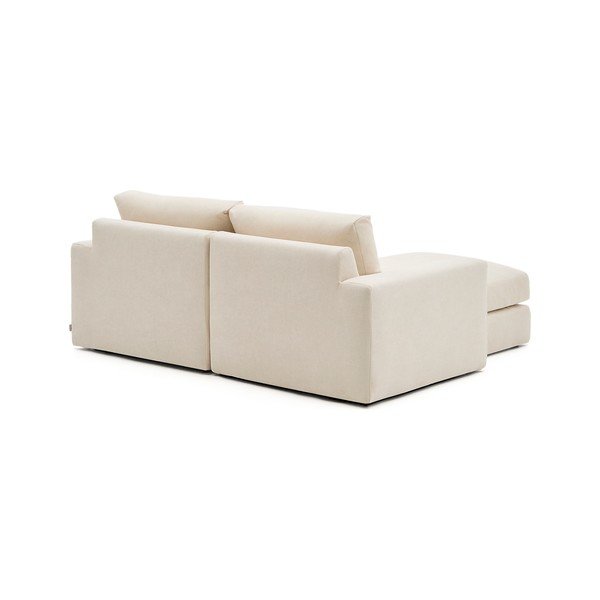 Bež kutna garnitura od šenila (s lijevim kutom/s ležaljkom) Alea – Kave Home-image-4