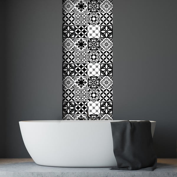 Set od 30 zidnih samoljepljivih naljepnica Ambiance Decal Tiles Azulejos Rosario, 10 x 10 cm-image-3