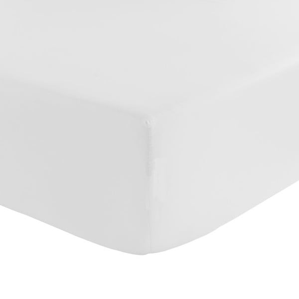 Bijela elastična plahta HF Living Basic, 90 x 200 cm