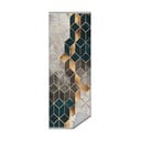 Bijelo-petrolej zeleni perivi tepih staza 80x200 cm – Mila Home