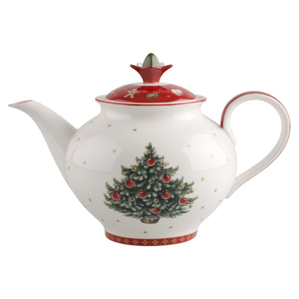 Crveno-bijeli porculanski čajnik s božićnim motivom Villeroy & Boch