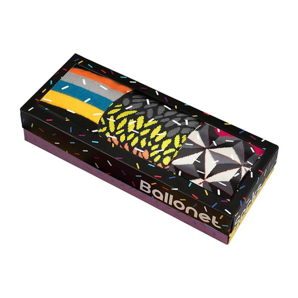 Set 3 para čarapa balonske čarape jesen u poklon kutiji, veličine 36 - 40-image-2