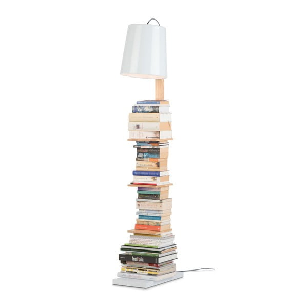 Samostojeća svjetiljka s bijelim sjenilom i policama - it's about RoMi Cambridge, visina 168 cm