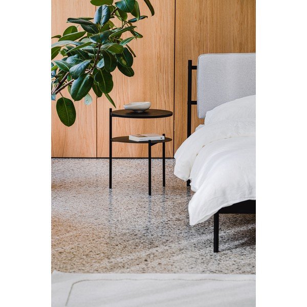 Crni noćni ormarić s pločom stola u dekoru hrasta Tu – noo.ma-image-2