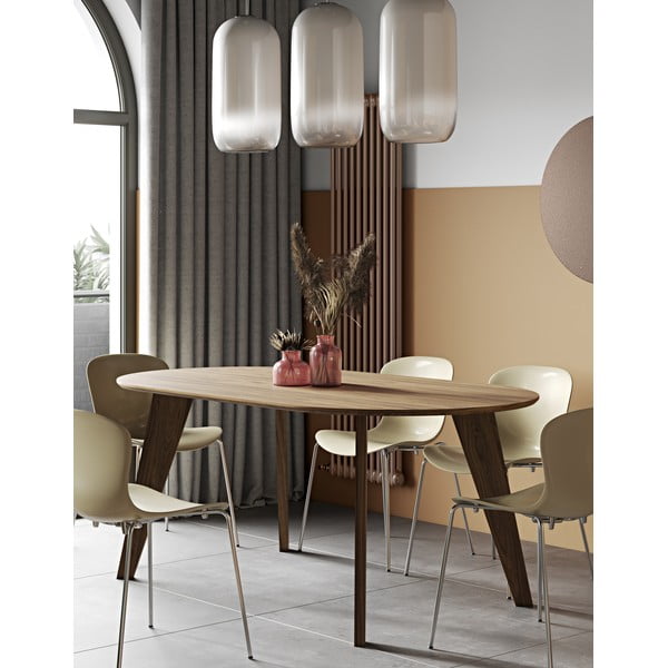 Blagovaonski stol s pločom stola u dekoru oraha u prirodnoj boji 100x180 cm Lago – TemaHome-image-2