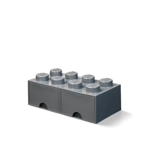 Dječja tamno siva kutija s 2 LEGO® ladice