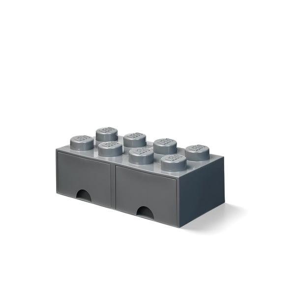 Dječja tamno siva kutija s 2 LEGO® ladice
