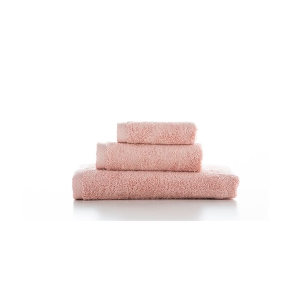 Set od 3 ružičasta pamučna ručnika El Delfin Lisa Coral