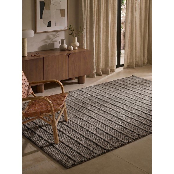 Tamno sivi/tamno smeđi ručno rađen vunen tepih 120x170 cm Camden Parker – Ted Baker-image-1