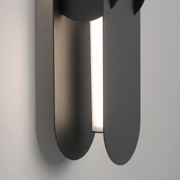Crna metalna LED zidna lampa CHAIN – Thoro-image-3