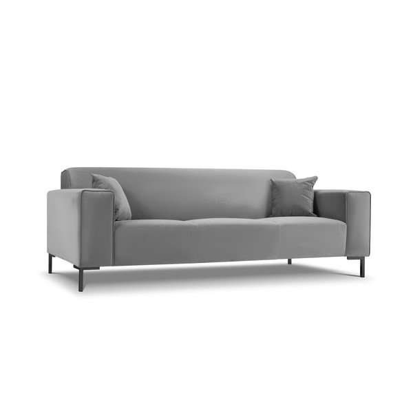Svijetlo siva baršunasta sofa Cosmopolitan Design Siena-image-3