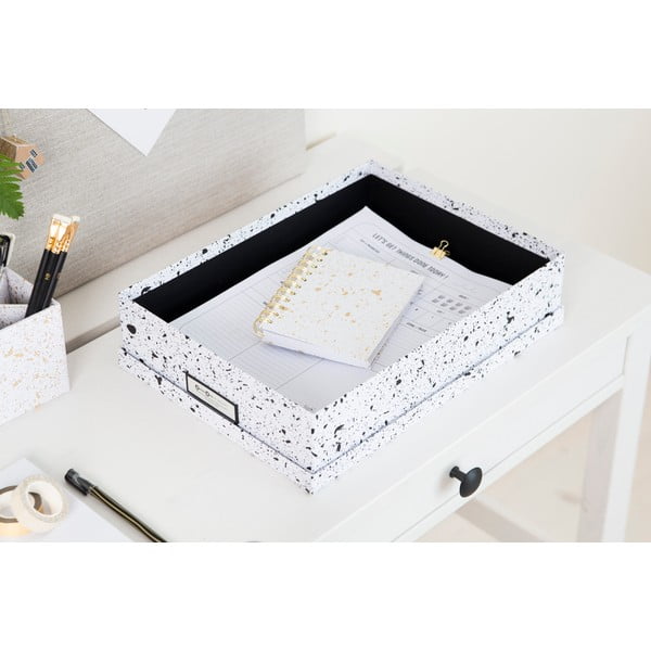 Crno-bijela kutija za pohranu Bigso Box of Sweden Oskar-image-1