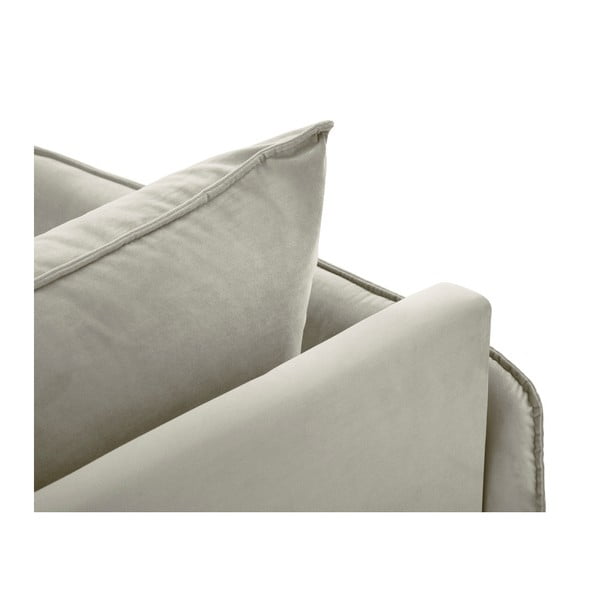 Bež baršunasta počivaljka Cosmopolitan Design Vienna, desni kut-image-4