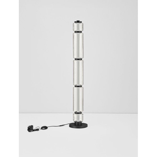 Mat crna staklena LED stojeća svjetiljka (visina 123 cm) Liesa – Nova Luce-image-4