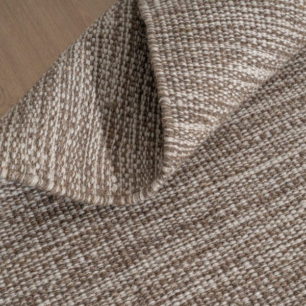 Smeđi obostrani tepih od mješavine vune 80x150 cm – Ixia-image-2