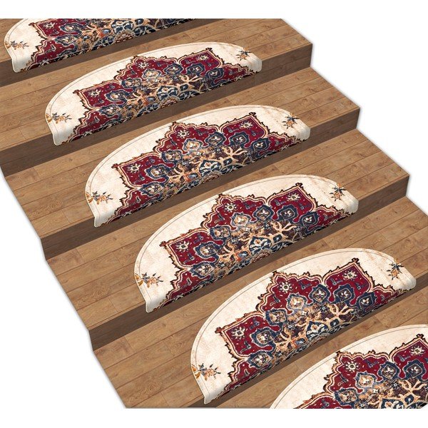 Tepisi za stepenice u setu od 16 kom Floral Path - Vitaus, 65 x 20 cm-image-1