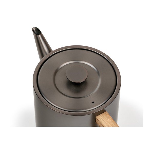 Sivi čajnik od nehrđajućeg čelika s cjedilom 1,1 l Duet Narvik – Bredemeijer-image-3