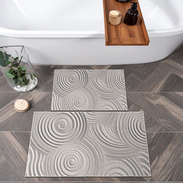 Svijetlo sive kupaonske prostirke u setu 2 kom 60x100 cm – Foutastic-image-4