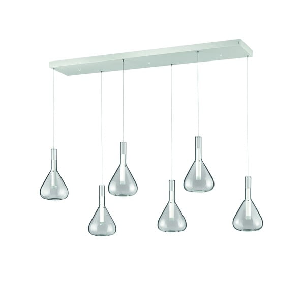 Bijela LED viseća svjetiljka sa staklenim sjenilom Cipera – CINQUE-image-1