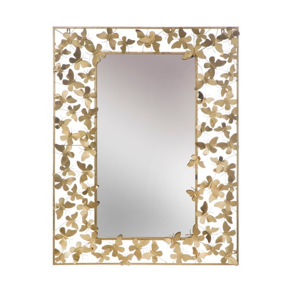 Zidno ogledalo u zlatu Mauro Ferretti Butterfly Glam, 85 x 110 cm