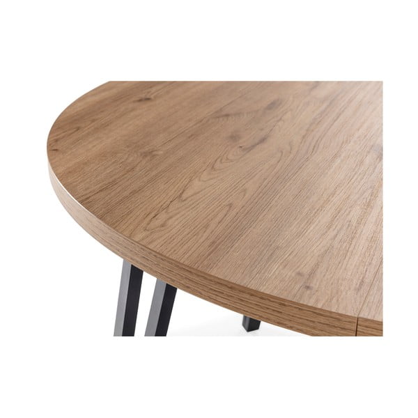 Okrugli proširiv blagovaonski stol u prirodnoj boji ø 120 cm Cleo – Marckeric-image-1