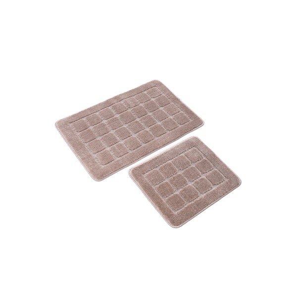 Smeđe kupaonske prostirke u setu 2 kom 50x80 cm Kareli – Foutastic