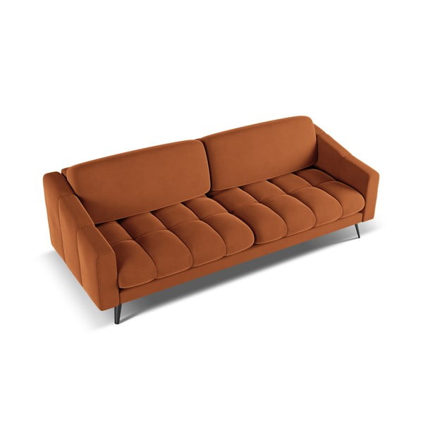 Narančasta baršunasti sofa 238 cm Nalu – Makamii-image-3