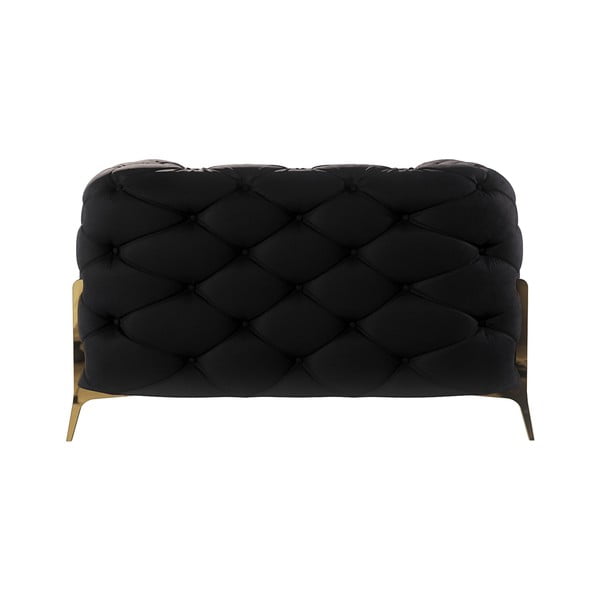 Crna baršunasti fotelja Chelsea Bis – Ropez-image-3